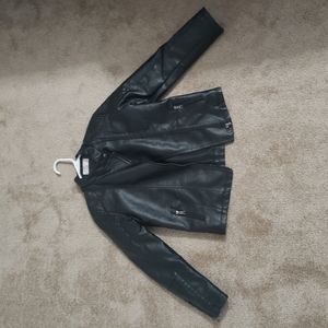 Girls Faux Leather Coat NWOT